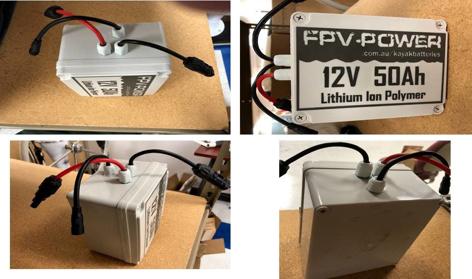 Fpv-power 50ah v3 waterproof lithium battery with 10ah charger
