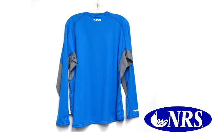 Paddling Apparel - NRS Men's H2Core Silkweight LS Shirt Blue